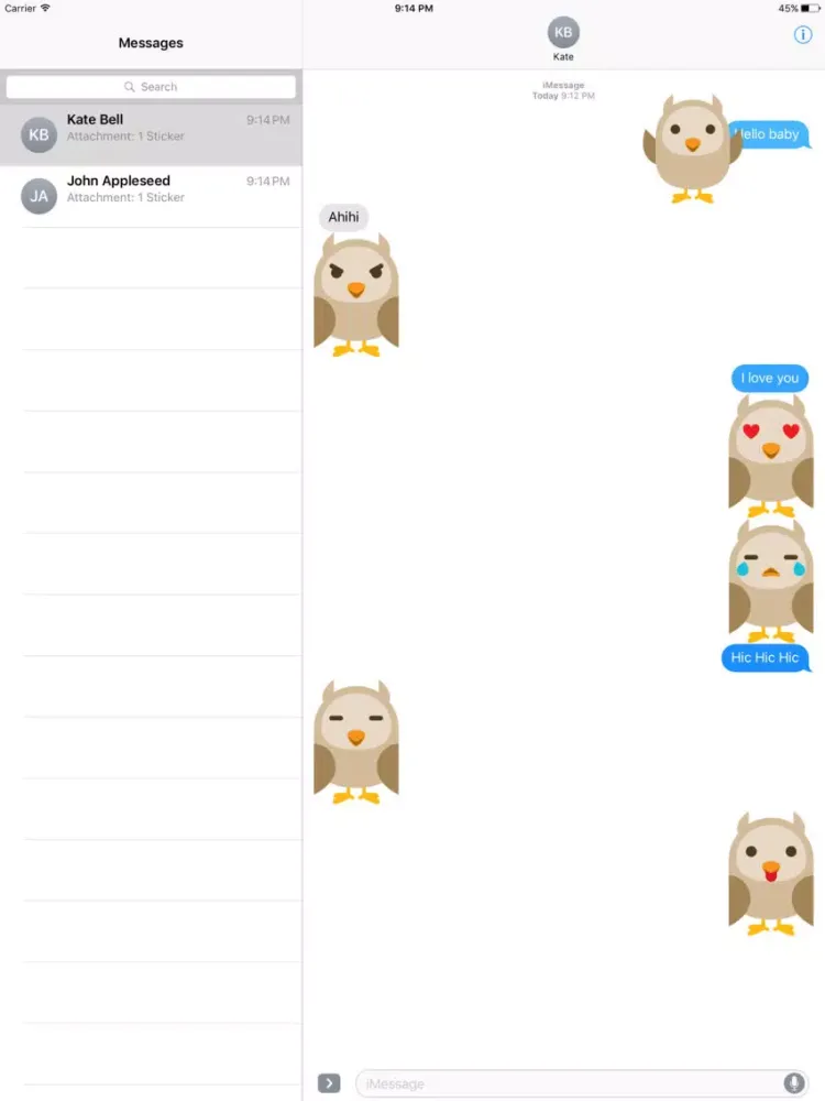 Simple owl emojis - Fx Sticker iPad  سکرین شاٹس