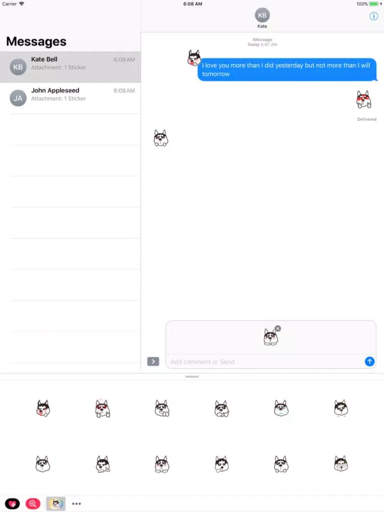 Lovely husky head iPad  स्क्रीनशॉट