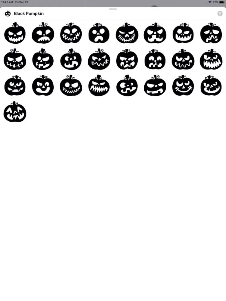 صور Halloween - Black Pumpkin iPad 