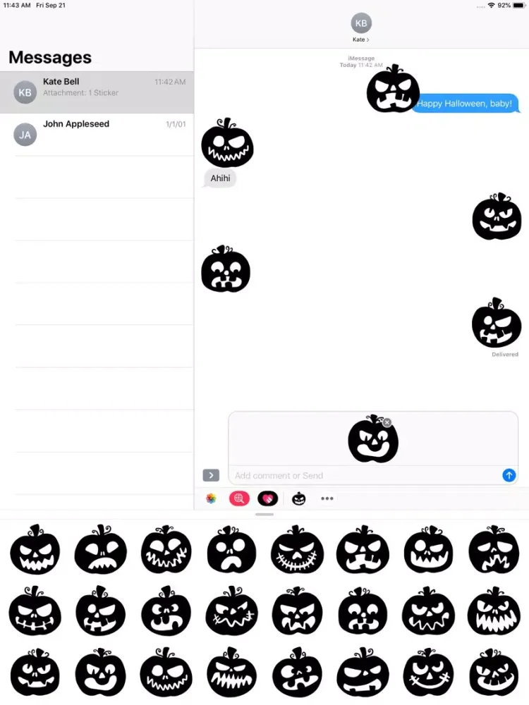 صور Halloween - Black Pumpkin iPad 