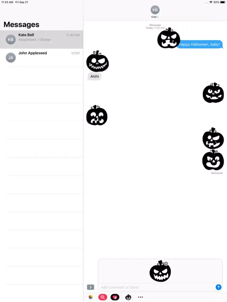 صور Halloween - Black Pumpkin iPad 