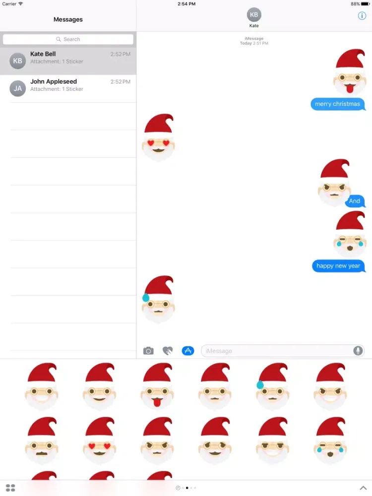 Santa Claus emojis for Christmas - Fx Sticker iPad 應用截圖