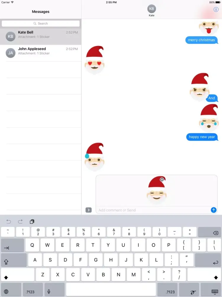 Santa Claus emojis for Christmas - Fx Sticker iPad 應用截圖