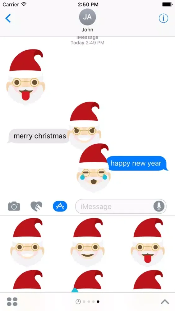 Santa Claus emojis for Christmas - Fx Sticker應用截圖