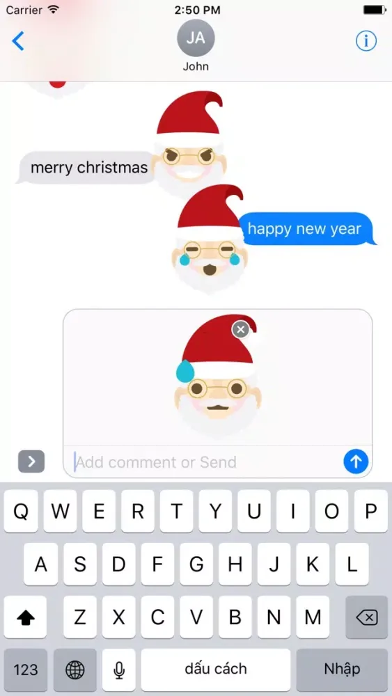 Santa Claus emojis for Christmas - Fx Sticker應用截圖