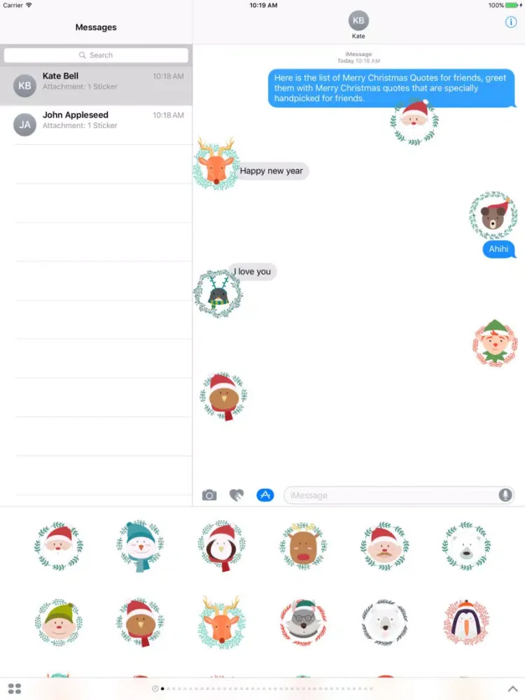 Funny face Christmas characters - Fx Sticker iPad  Ekran Görüntüleri