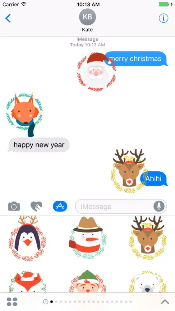 Funny face Christmas characters - Fx Sticker Ekran Görüntüleri