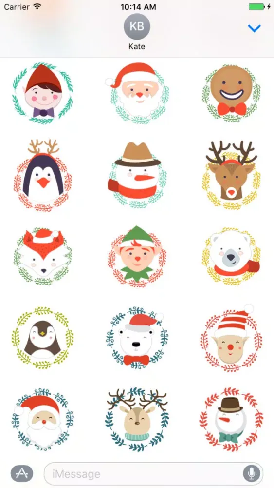 Funny face Christmas characters - Fx Sticker Ekran Görüntüleri