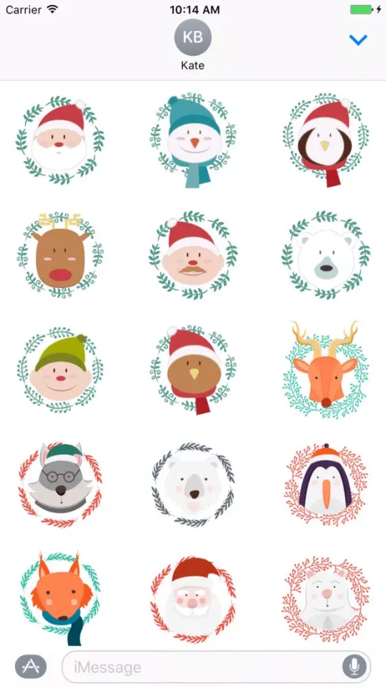 Funny face Christmas characters - Fx Sticker Ekran Görüntüleri