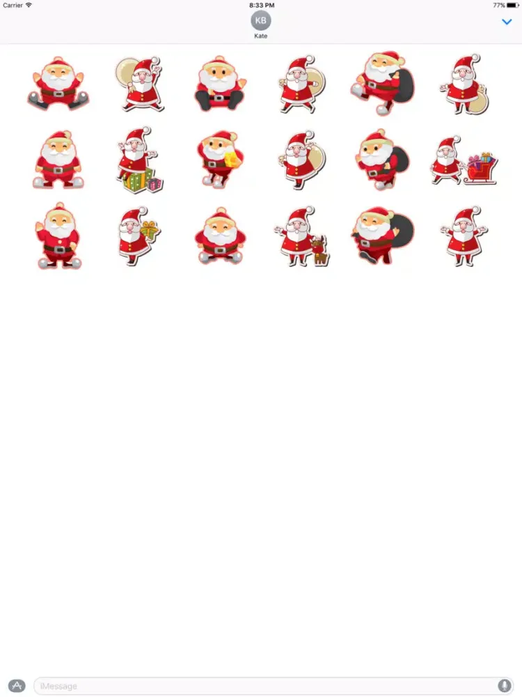 Ảnh chụp màn hình của Cheerful Santa Claus for Christmas - Fx Sticker iPad 