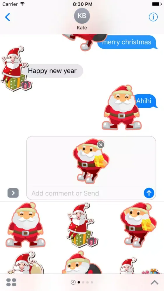 Ảnh chụp màn hình của Cheerful Santa Claus for Christmas - Fx Sticker