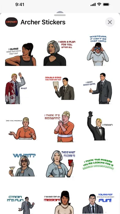 Ảnh chụp màn hình của Archer Stickers