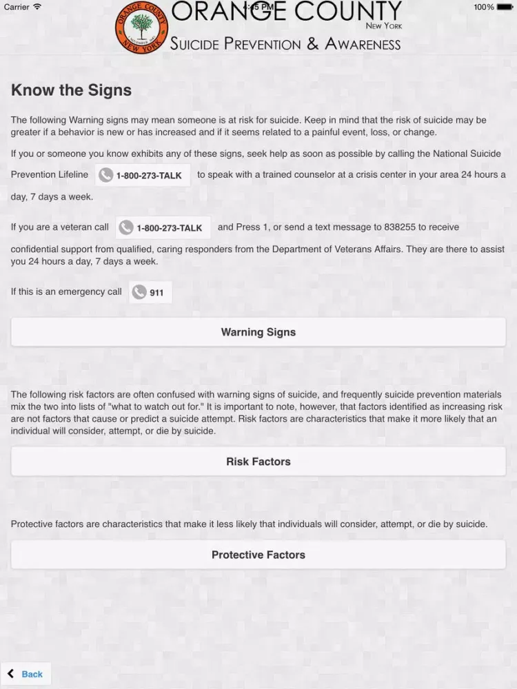 Orange County NY Friend Help Friends iPad  Screenshots