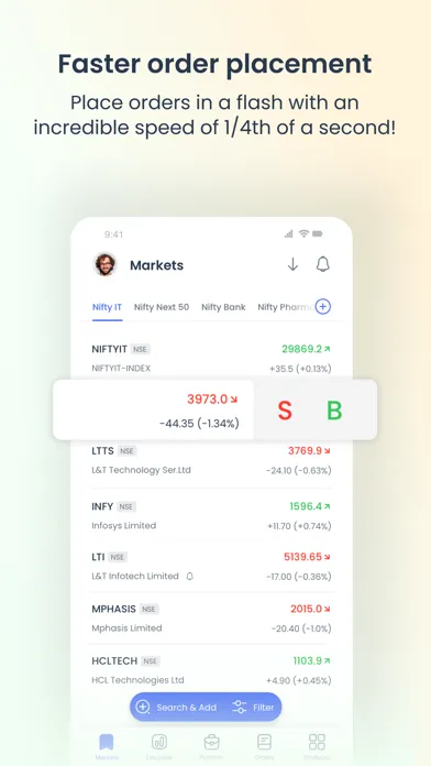 Capturas de tela do FYERS: Stocks & Option Trading