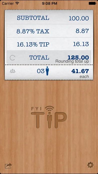 Capturas de tela do FYI Tip Calculator Free