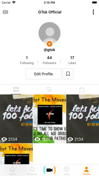 Capturas de tela do G-Tok- Short Video Sharing App