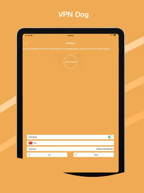 Capturas de tela do VPN Dog-Fast Unlimited Proxy iPad 