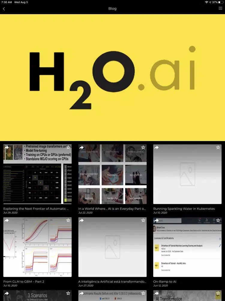 H2O.ai iPad  سکرین شاٹس
