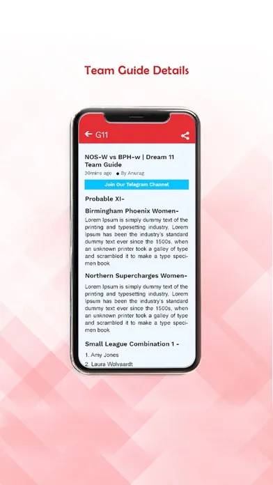 Screenshot di G11 -Dream11 Prediction