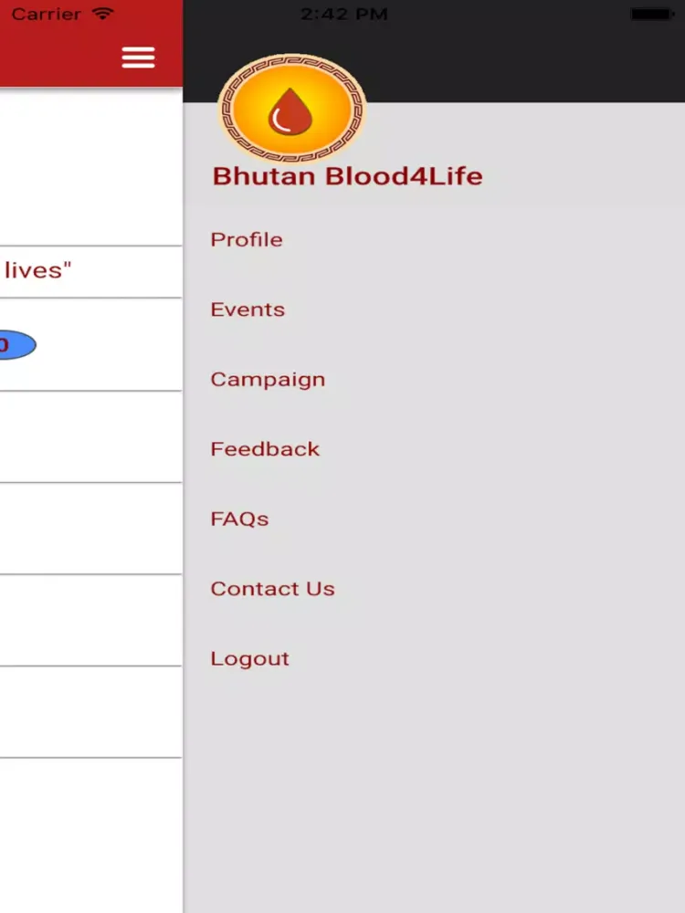 Bhutan Blood4Life iPad  स्क्रीनशॉट