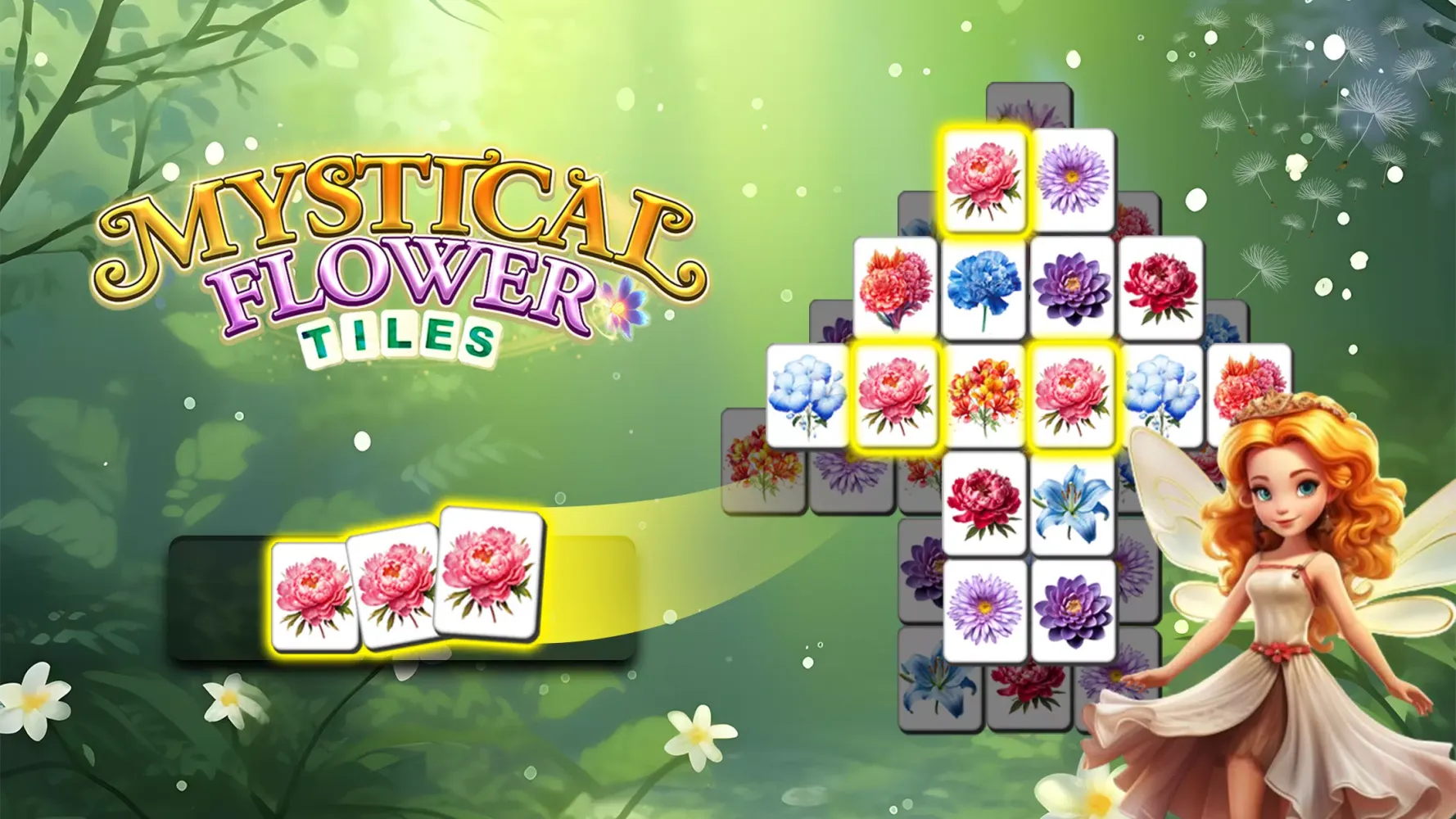 Mystical Flower - Match Tiles Screenshots