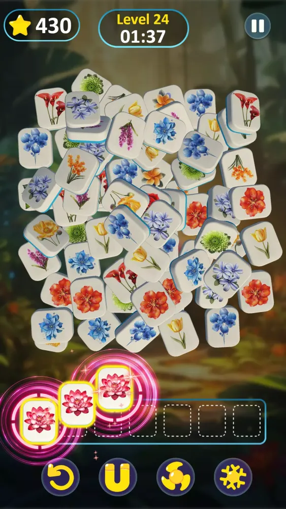 Mystical Flower - Match Tiles Screenshots