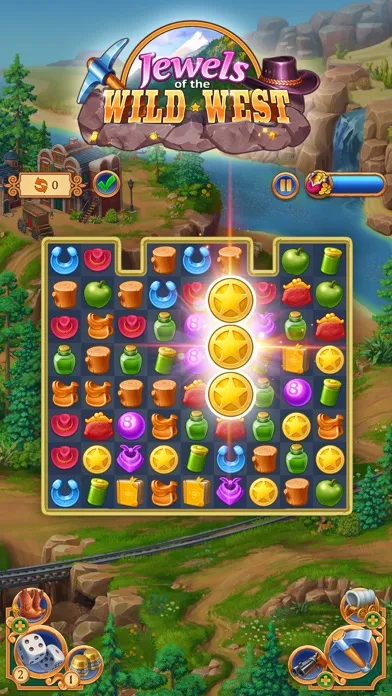 Jewels of the Wild West Match3 Screenshots