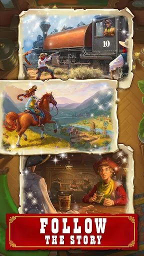 Tangkapan skrin Jewels of the Wild West・Match3