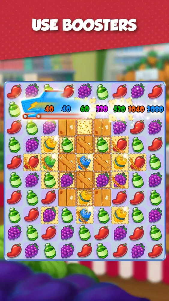 Capturas de tela do Supermarket Mania - Match 3