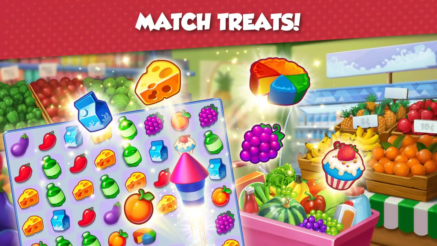 Capturas de tela do Supermarket Mania - Match 3
