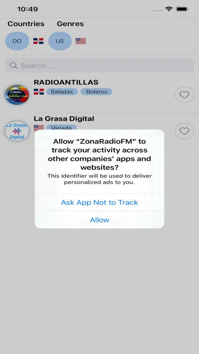 Ảnh chụp màn hình của Zona Radio FM