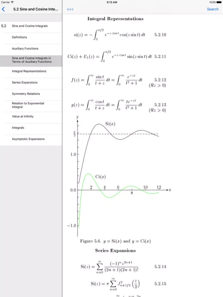 Book of Mathematical Functions iPad  Screenshots