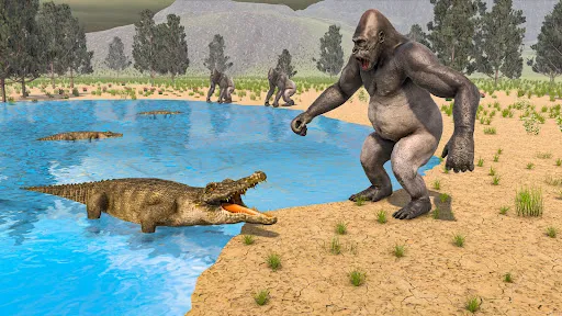 ภาพหน้าจอของ Angry Wild Gorilla Animal Game