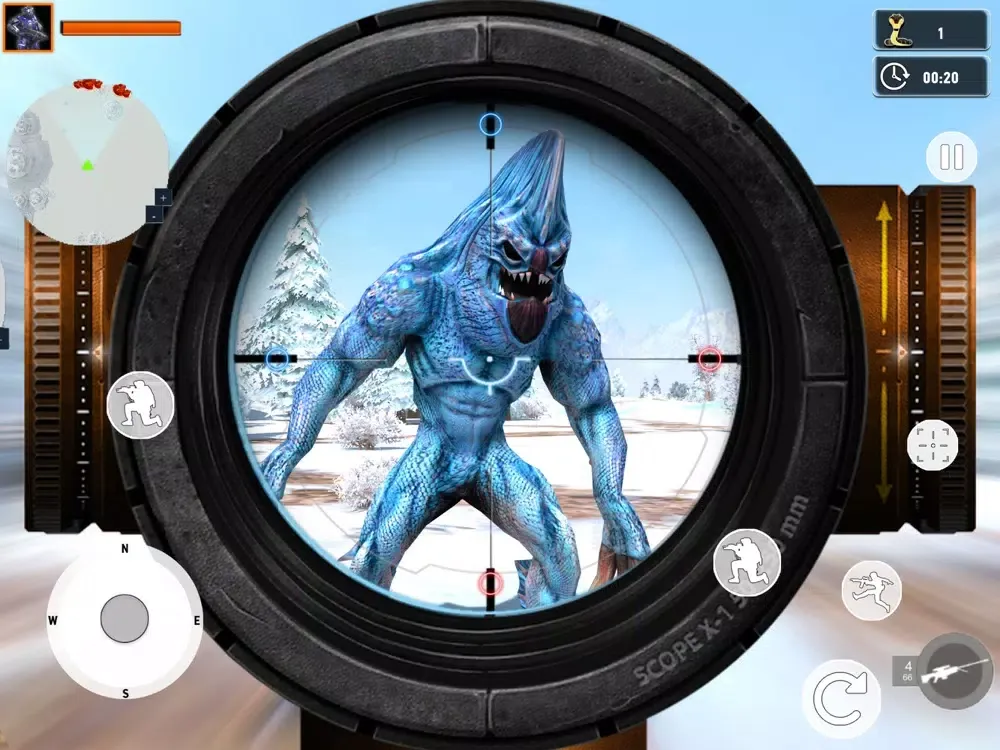 Ảnh chụp màn hình của FPS Call of Reptiles iPad 
