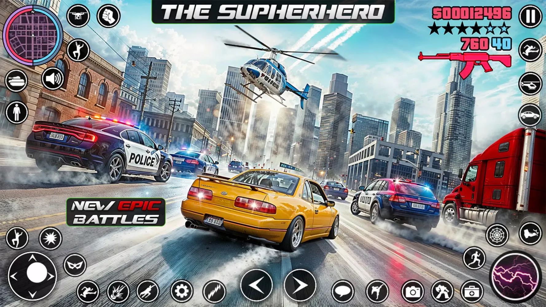 Superhero Open World Rope hero Screenshots