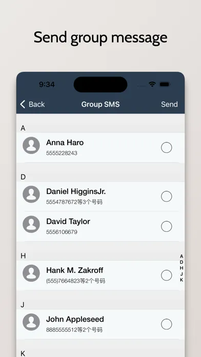 Zrzuty ekranu Contacts Manager-Fast