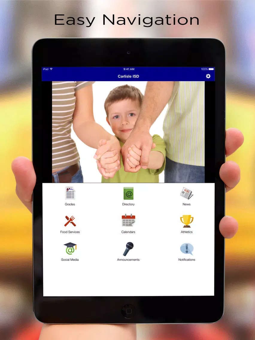 Tangkapan layar Carlisle ISD iPad 