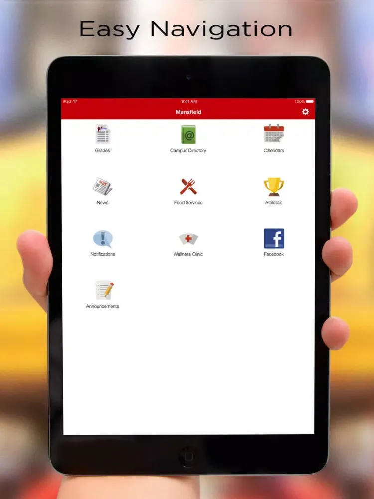 Capturas de tela do Mansfield School District iPad 