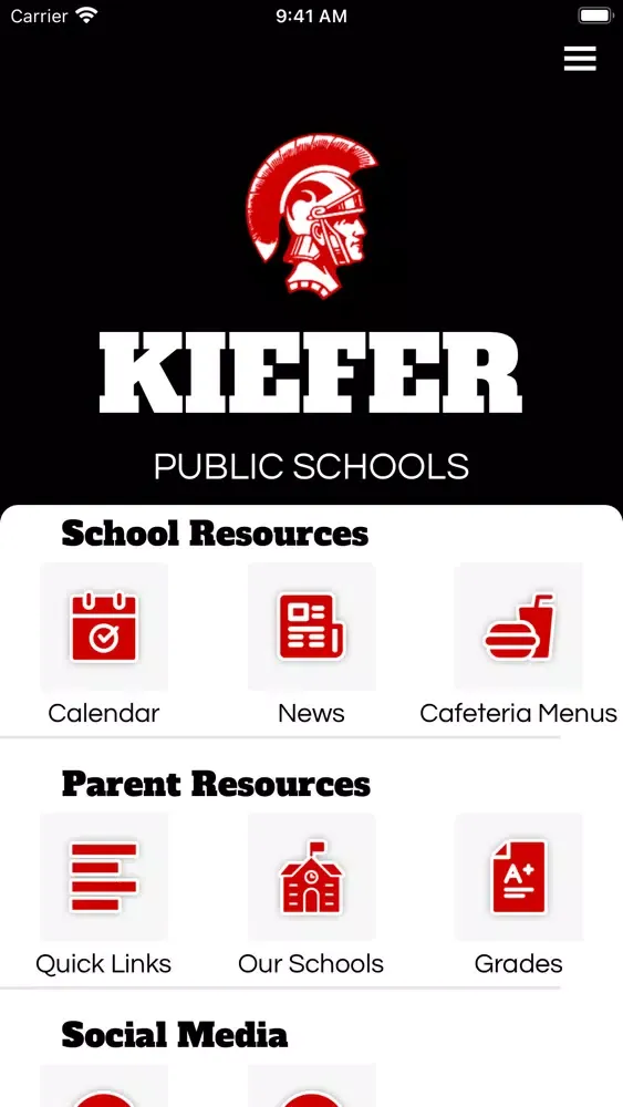 Zrzuty ekranu Kiefer Public Schools