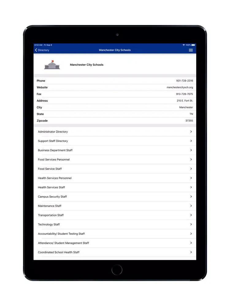 Скриншоты Manchester City Schools iPad 
