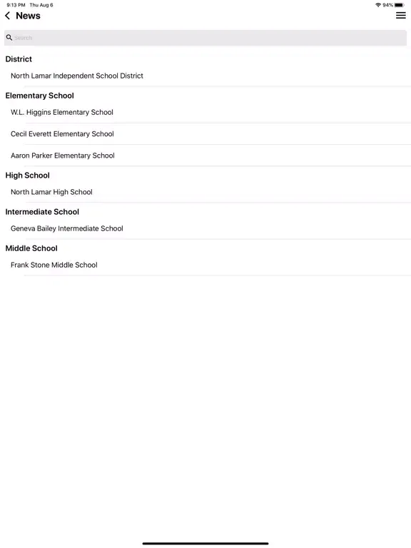 North Lamar ISD iPad  Screenshots