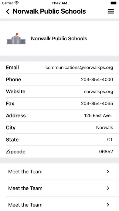 Zrzuty ekranu Norwalk Public Schools CT