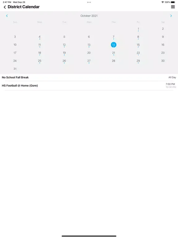 Porter Consolidated Schools iPad  स्क्रीनशॉट