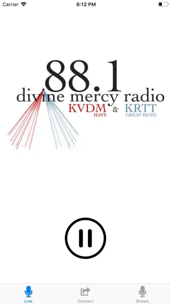 Capturas de tela do Divine Mercy Radio