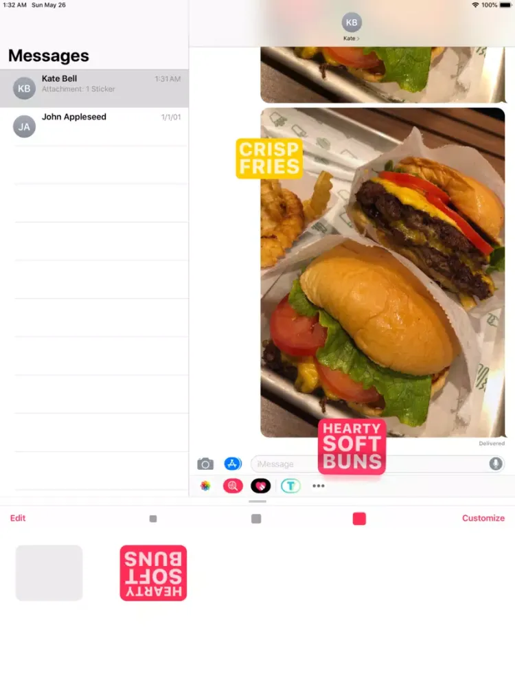 Ảnh chụp màn hình của Texty Stickers iPad 