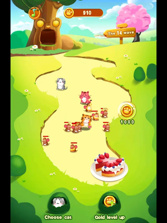 Captures d'écran de Cats and Mouse Battle for Cake iPad 