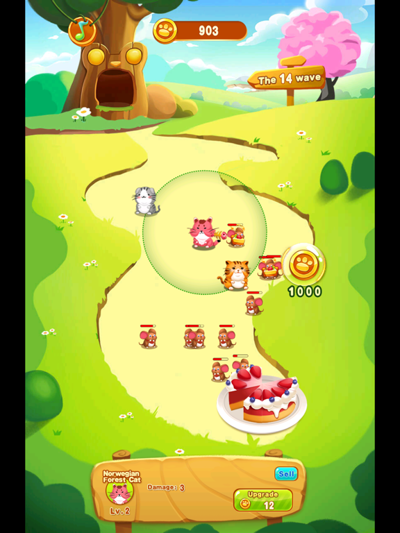 Screenshot di Cats and Mouse Battle for Cake iPad 