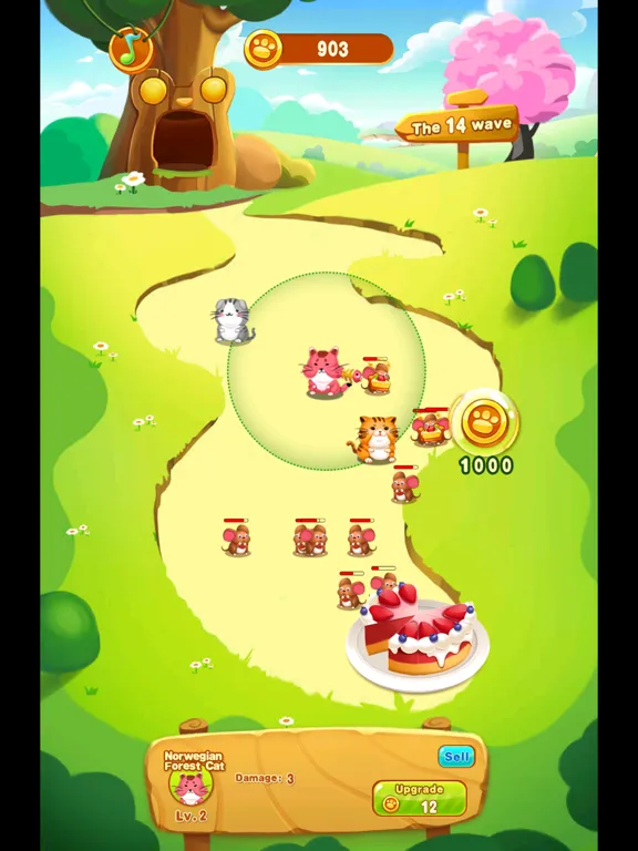Captures d'écran de Cats and Mouse Battle for Cake iPad 