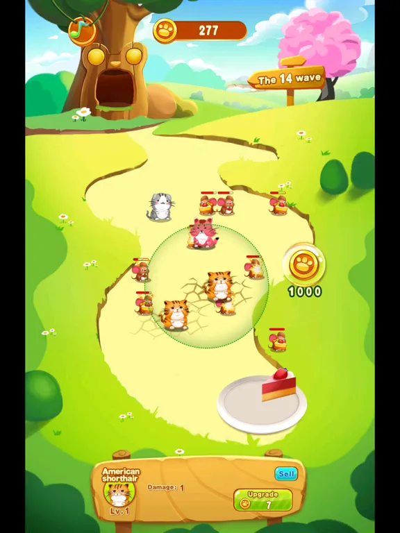 Captures d'écran de Cats and Mouse Battle for Cake iPad 