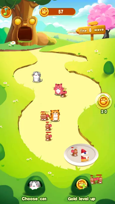 Captures d'écran de Cats and Mouse Battle for Cake